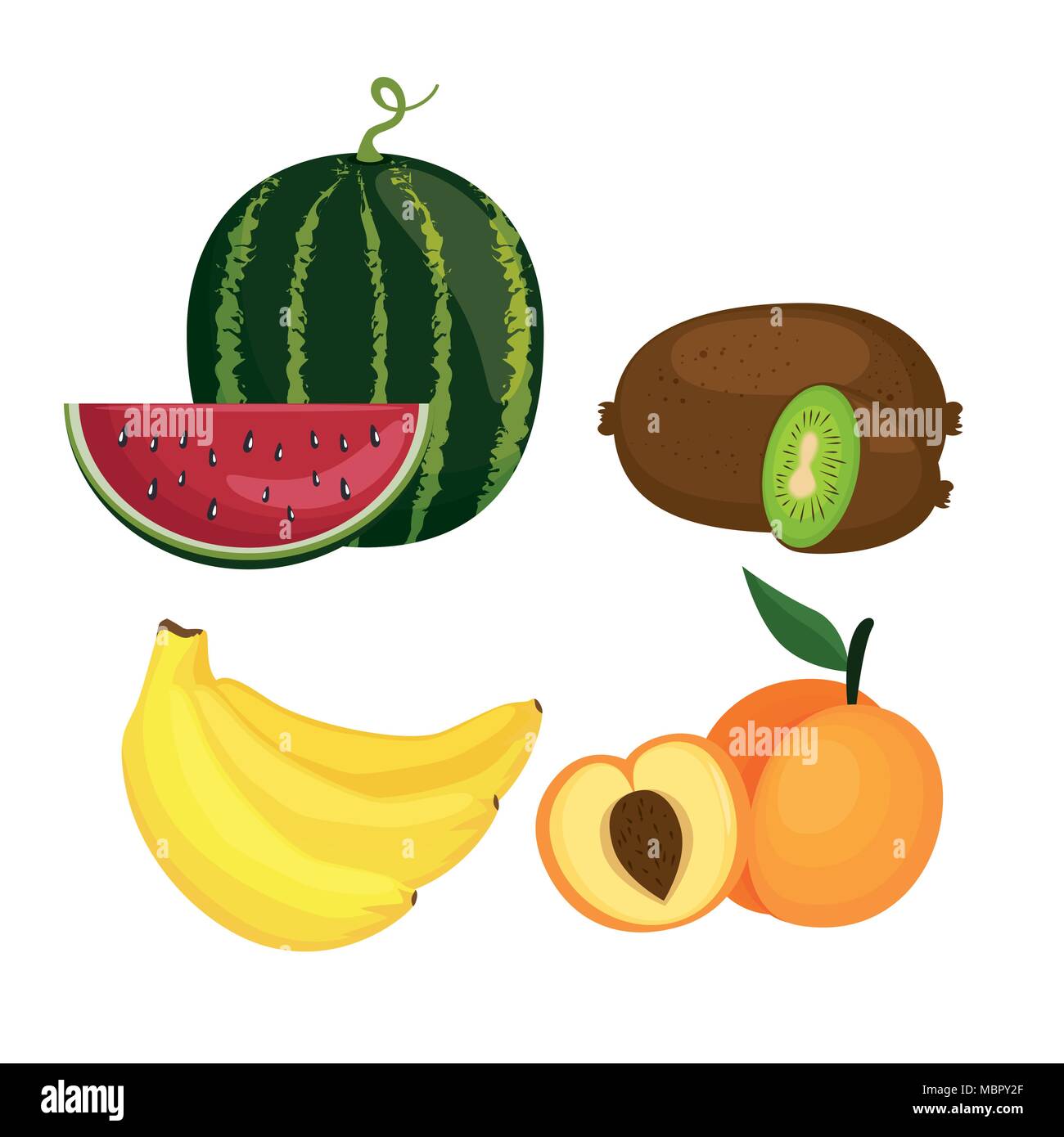 delicious fruits healthy food Stock Vector Image & Art Alamy