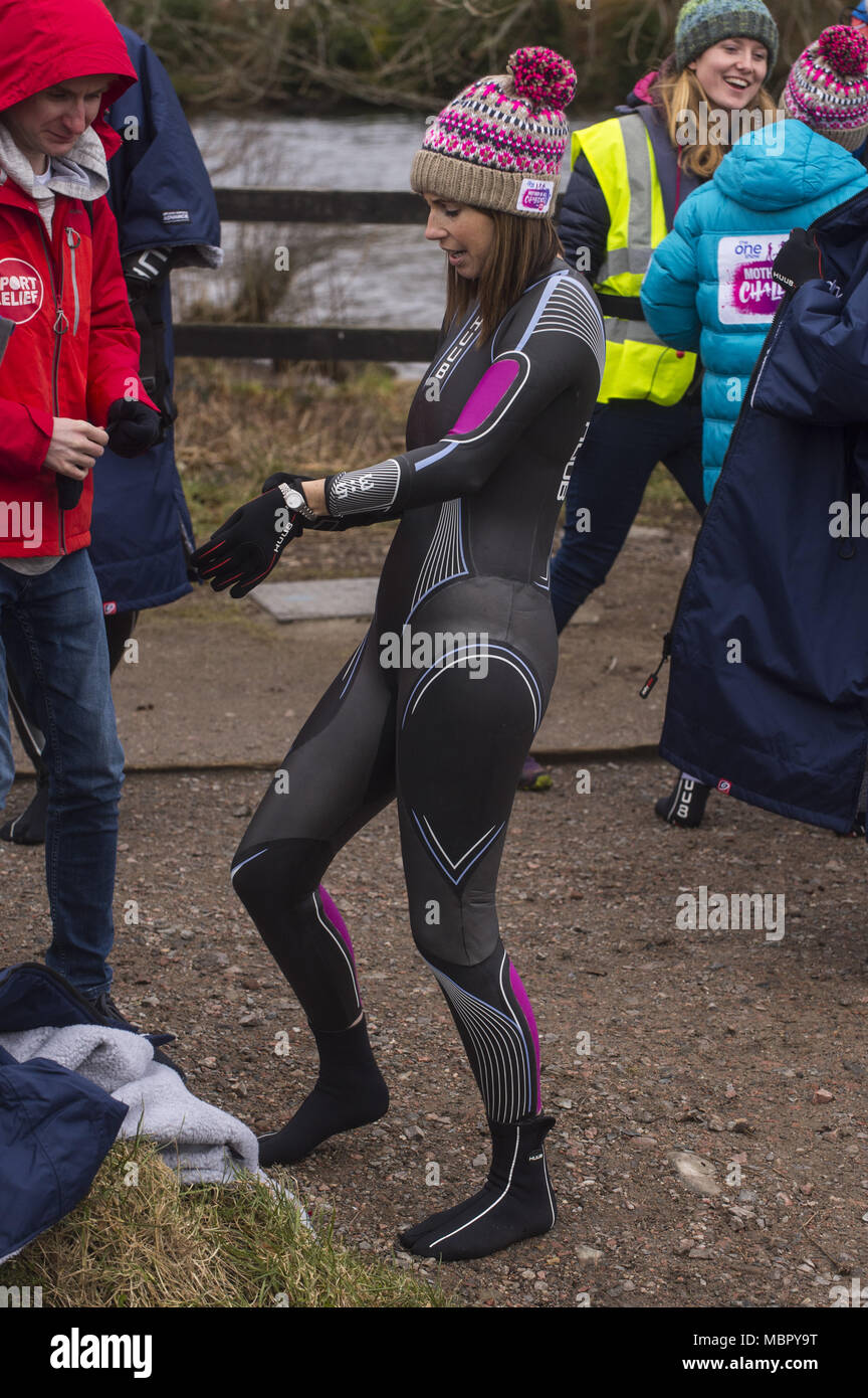 Alex Jones swims in Loch Ness for Sport Relief 2018. The One Show ...