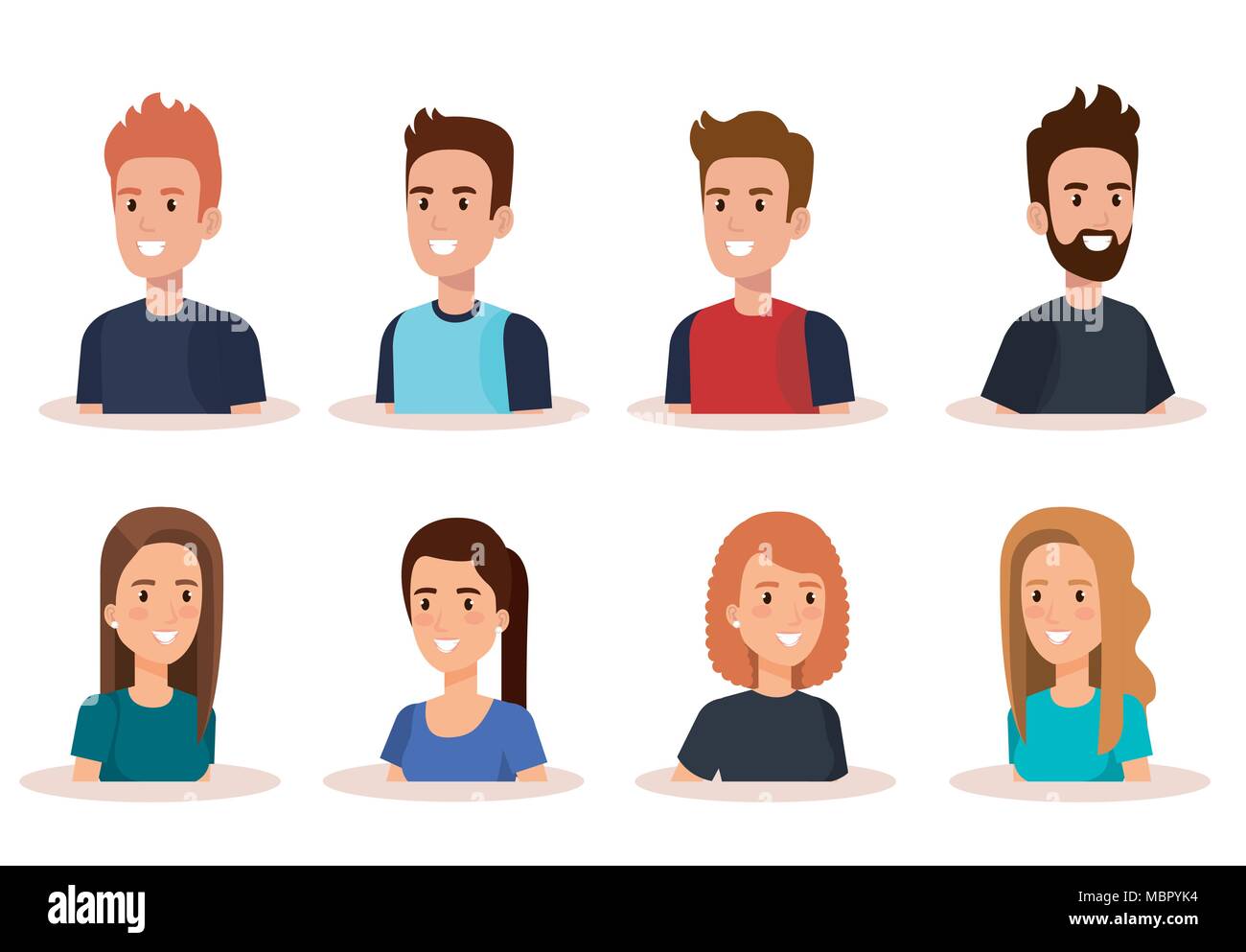 young people avatars characters Stock Vector Image & Art - Alamy