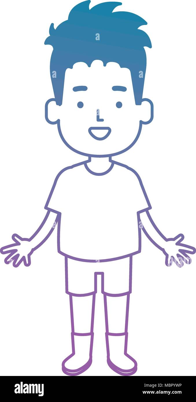 happy little boy character Stock Vector Image & Art - Alamy