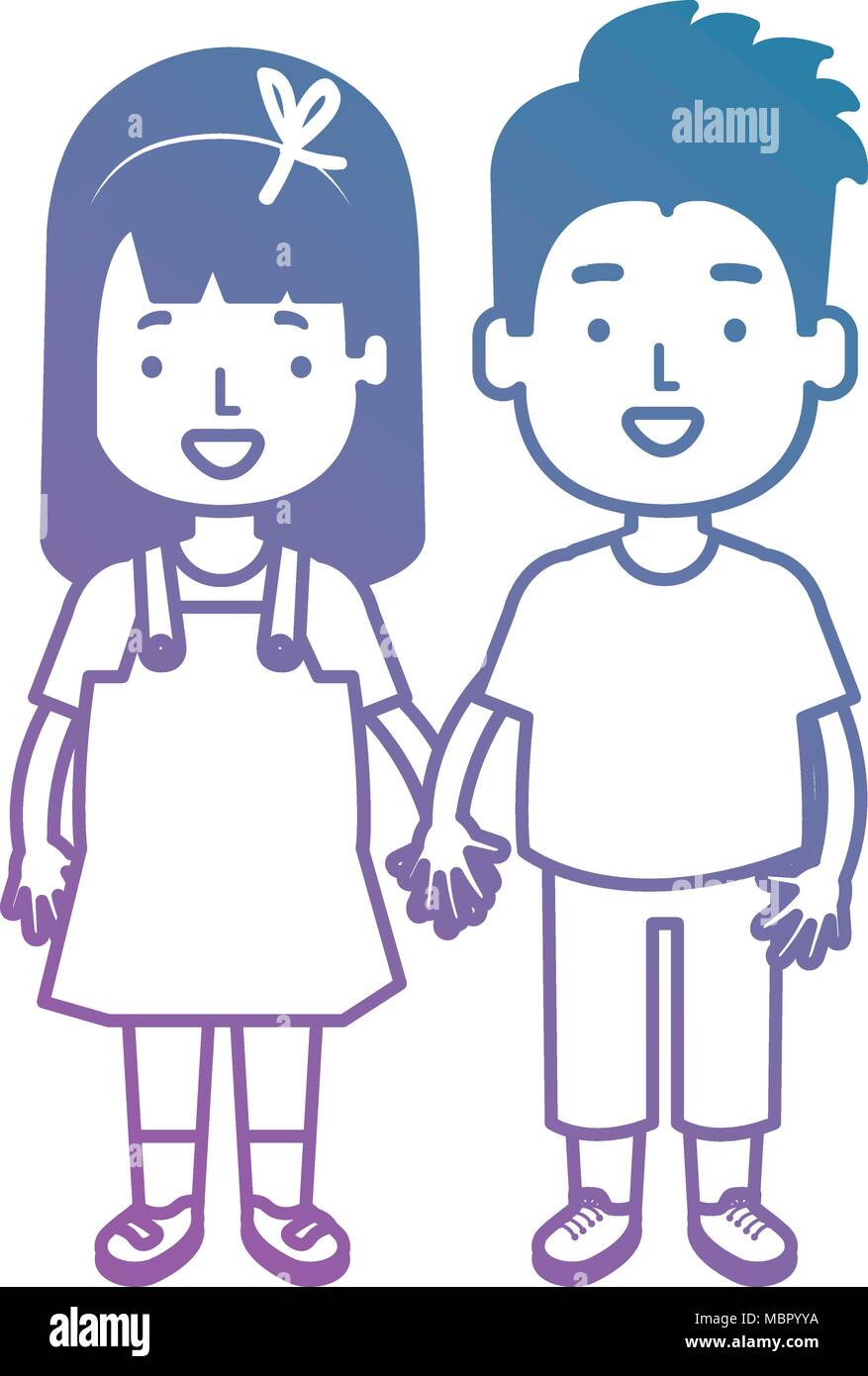 happy little couple characters Stock Vector Image & Art - Alamy