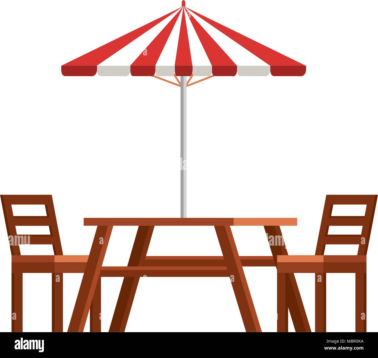 picnic table with umbrella Stock Vector Image & Art - Alamy