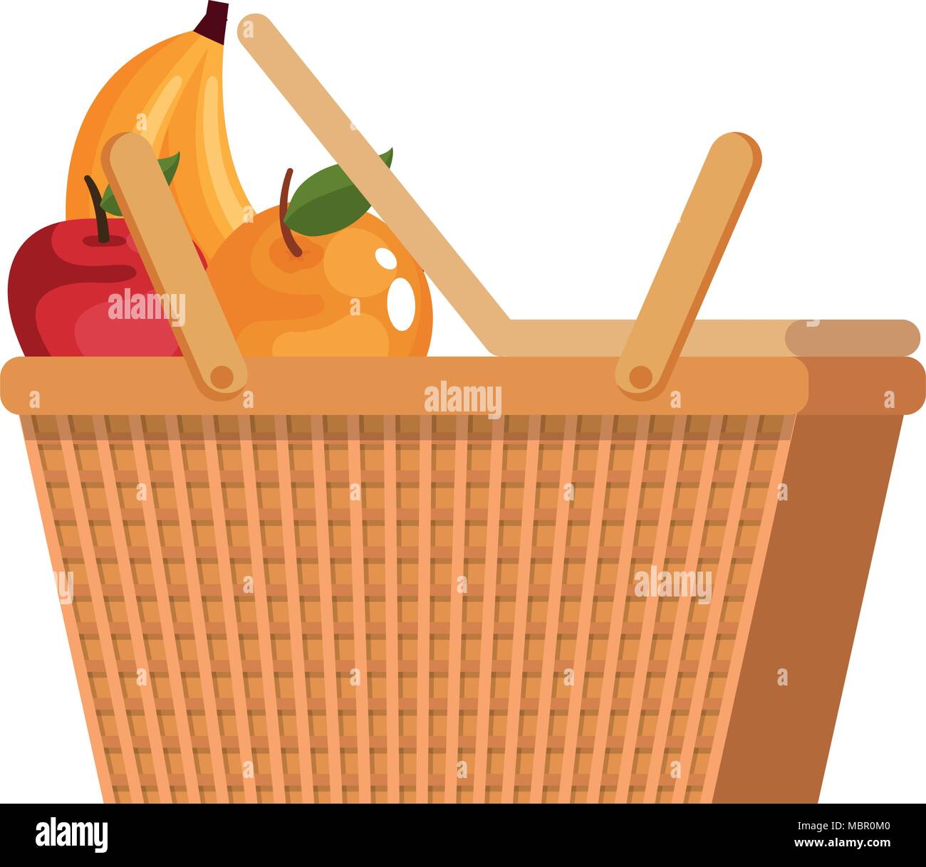 picnic basket with fruits Stock Vector Image & Art Alamy
