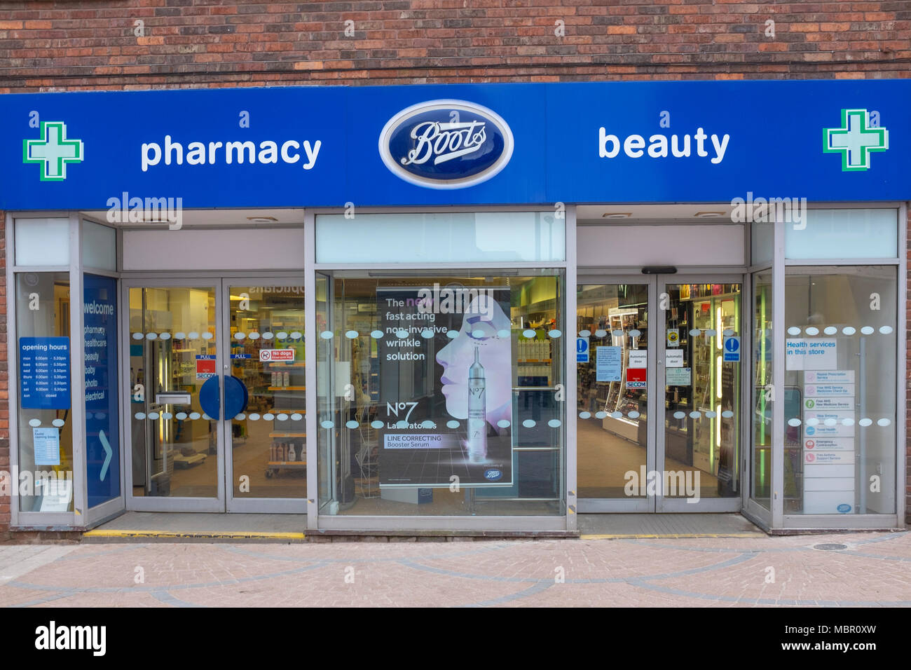 Boots pharmacy and beauty shop in Congleton Cheshire UK Stock Photo