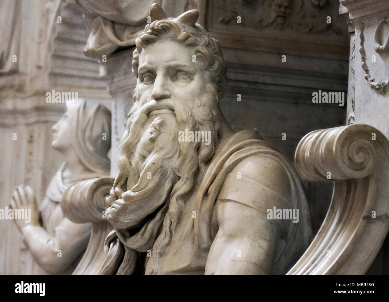 Rome, Italy June 20, 2011 Famous sculpture of Moses by Michelangelo