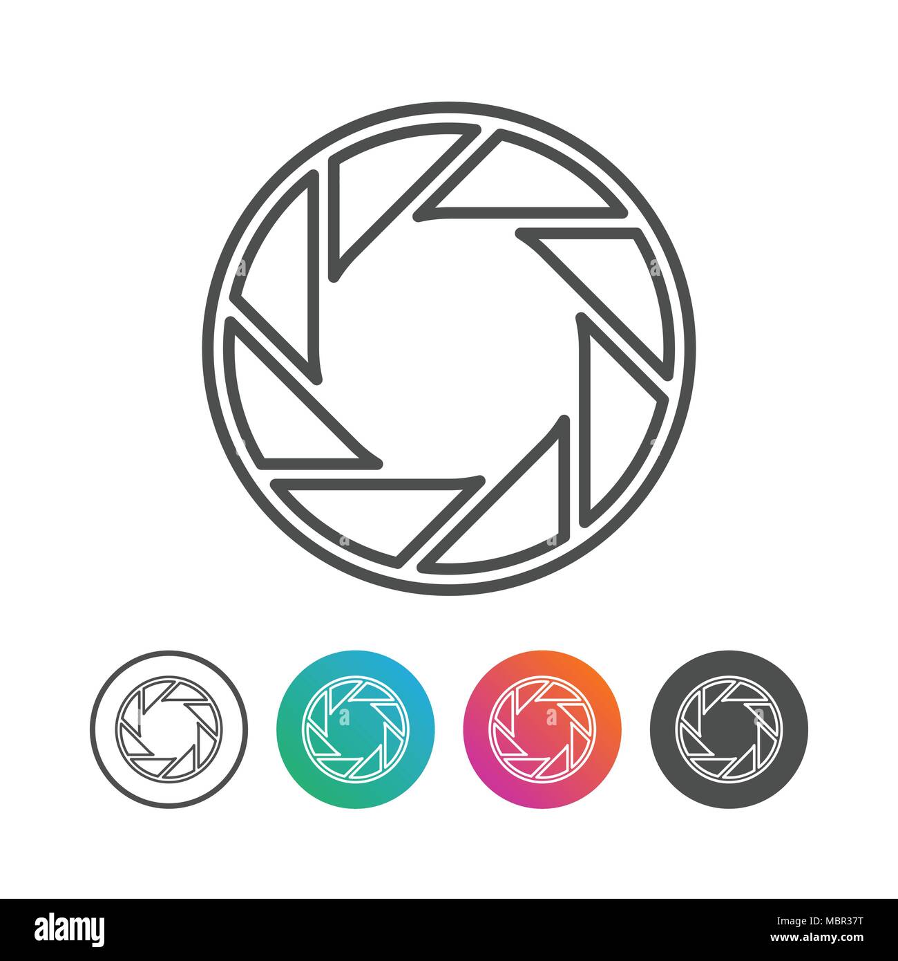 camera shutter logo vector