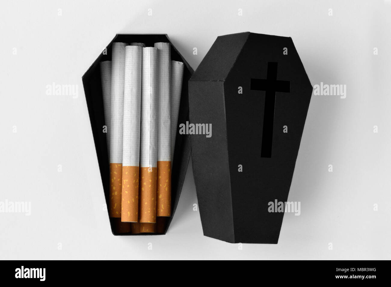 Coffin and cigarettes hi-res stock photography and images