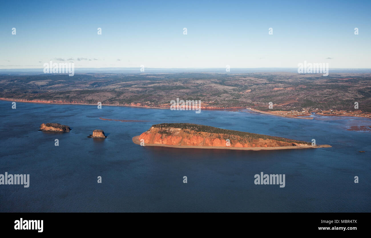 Oblique aerial view of Five Islands, Nova Scotia, Canada Stock Photo Alamy