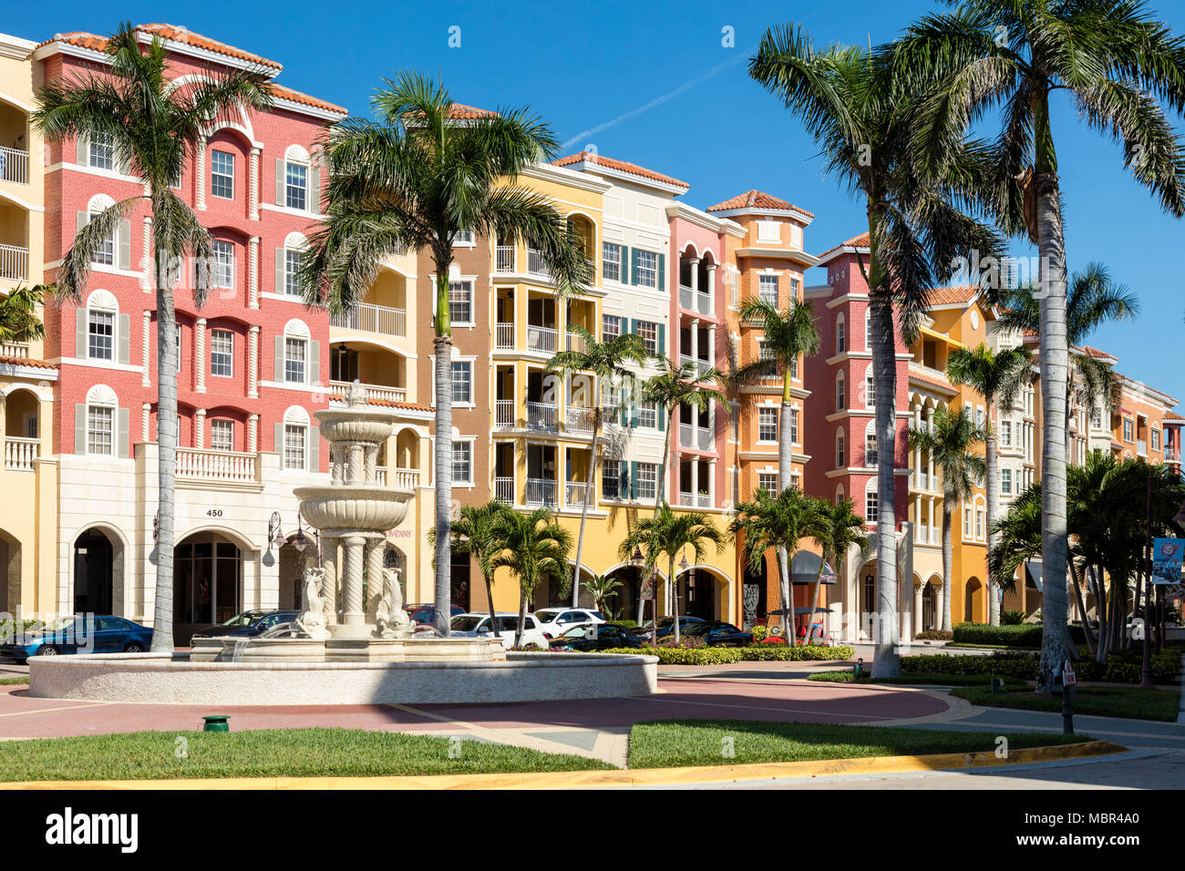 Bayfront, an upscale commercial and residential community in Naples, Florida, USA Stock Photo
