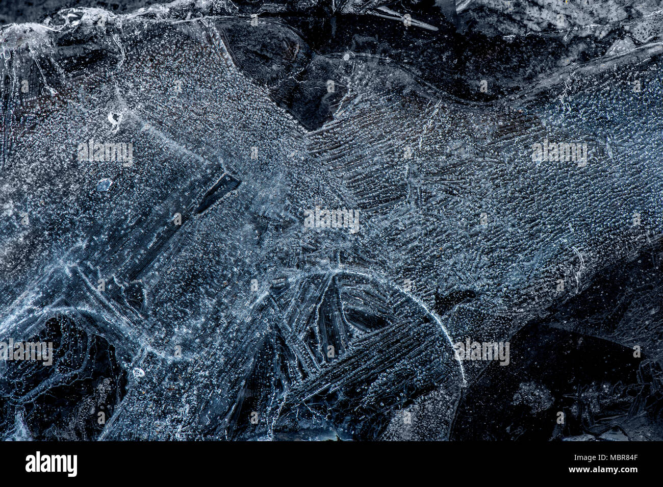 Abstract patterns in ice Stock Photo - Alamy