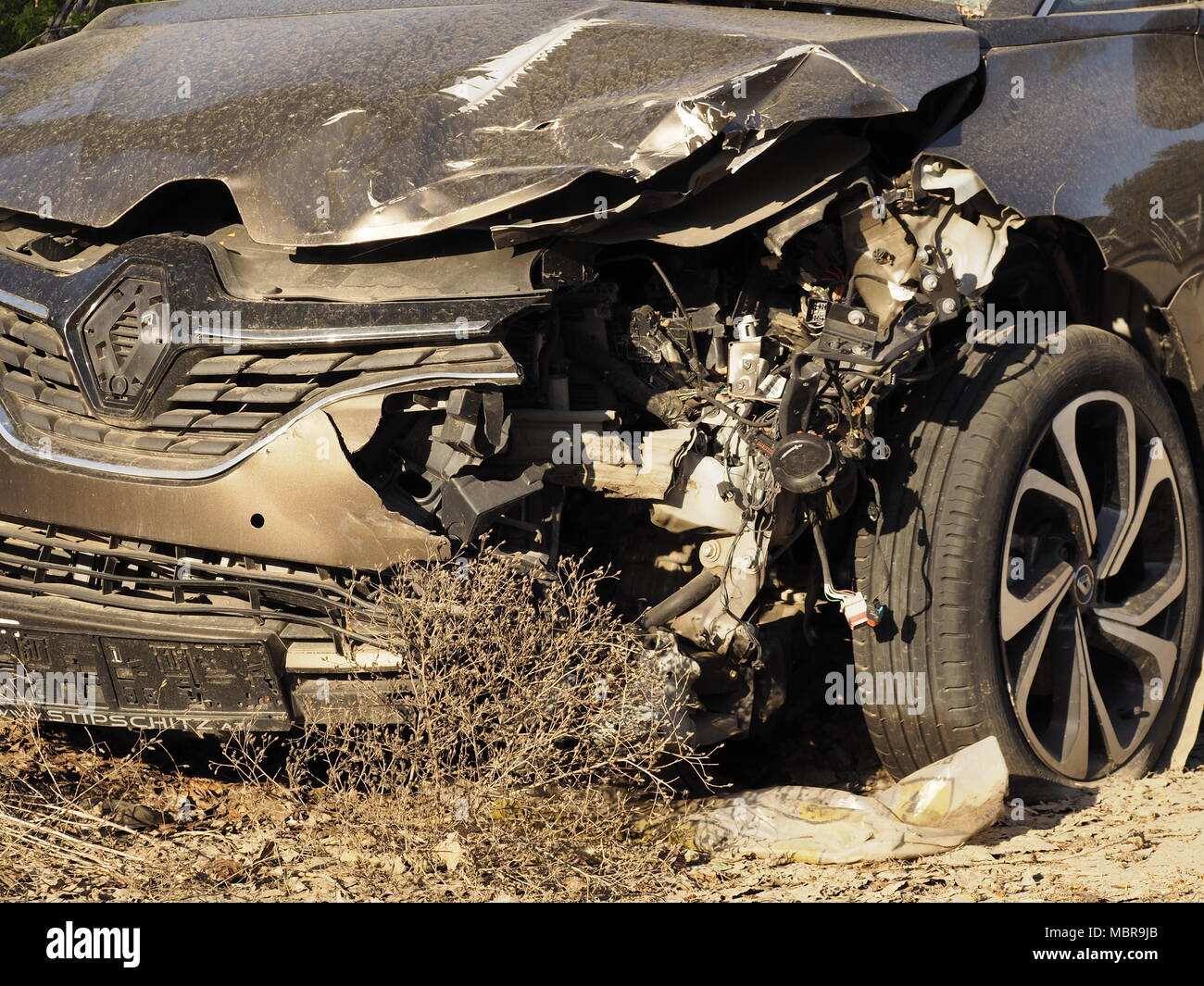 Damaged car Stock Photo