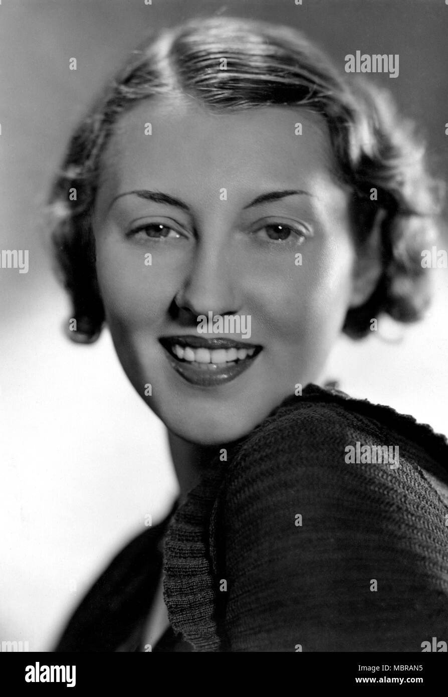 Portrait of a beautiful laughing woman, 1940s, Germany Stock Photo