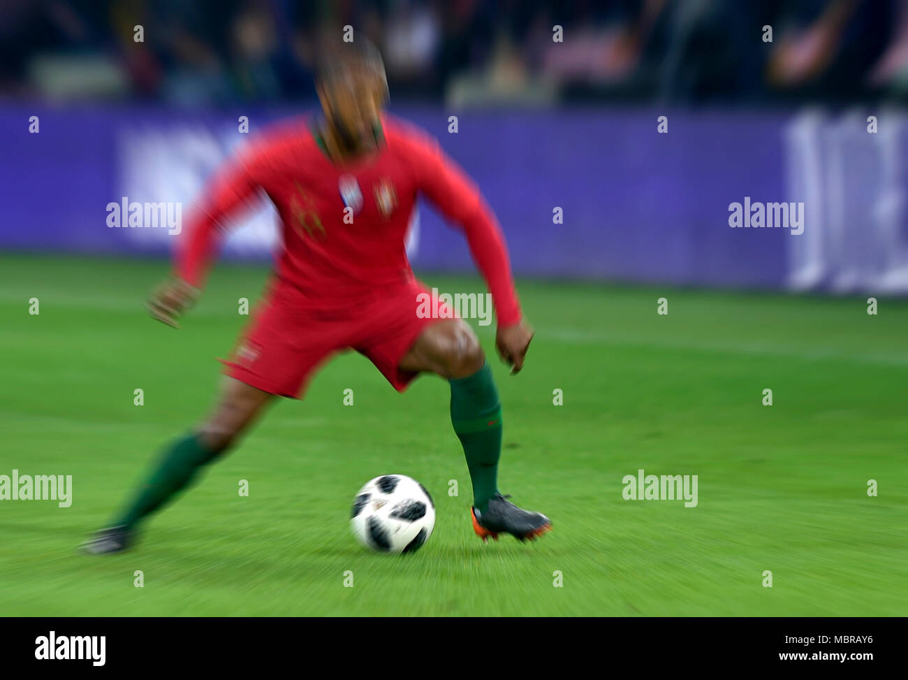 Zoom effect, Footballer, Tonny Vilhena, Netherlands, Cristiano Ronaldo, Portugal Stock Photo