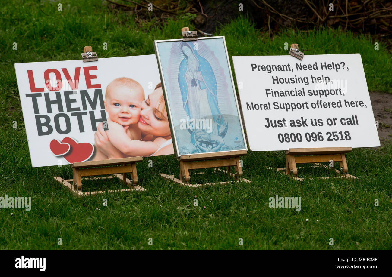 Ealing Council votes for UK's first 'Safe zone' around the Marie Stopes abortion clinic Pro-choice and anti-abortion groups have demonstrated outside. Stock Photo