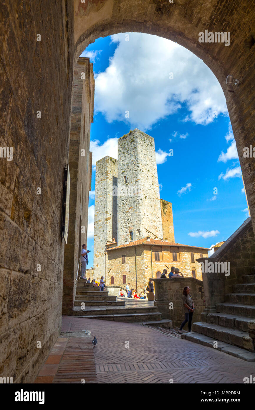 San Gimignano village, Siena district, Tuscany, Italy Stock Photo
