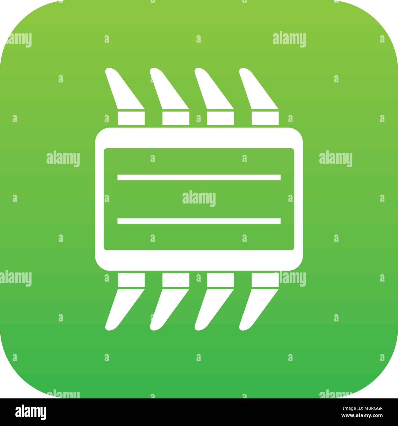 CPU icon digital green Stock Vector Image & Art - Alamy
