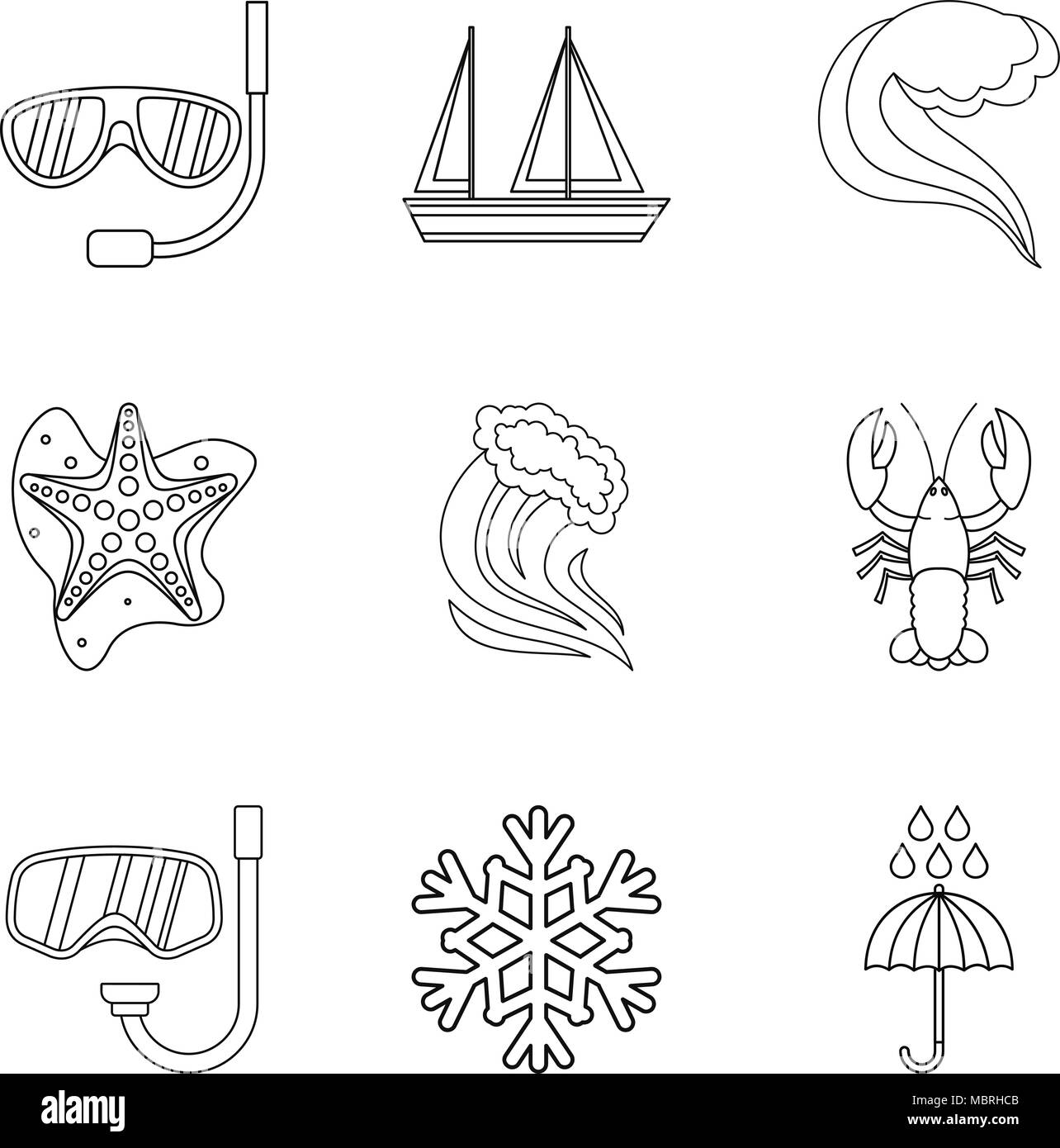 Natural waterbody Stock Vector Images - Alamy