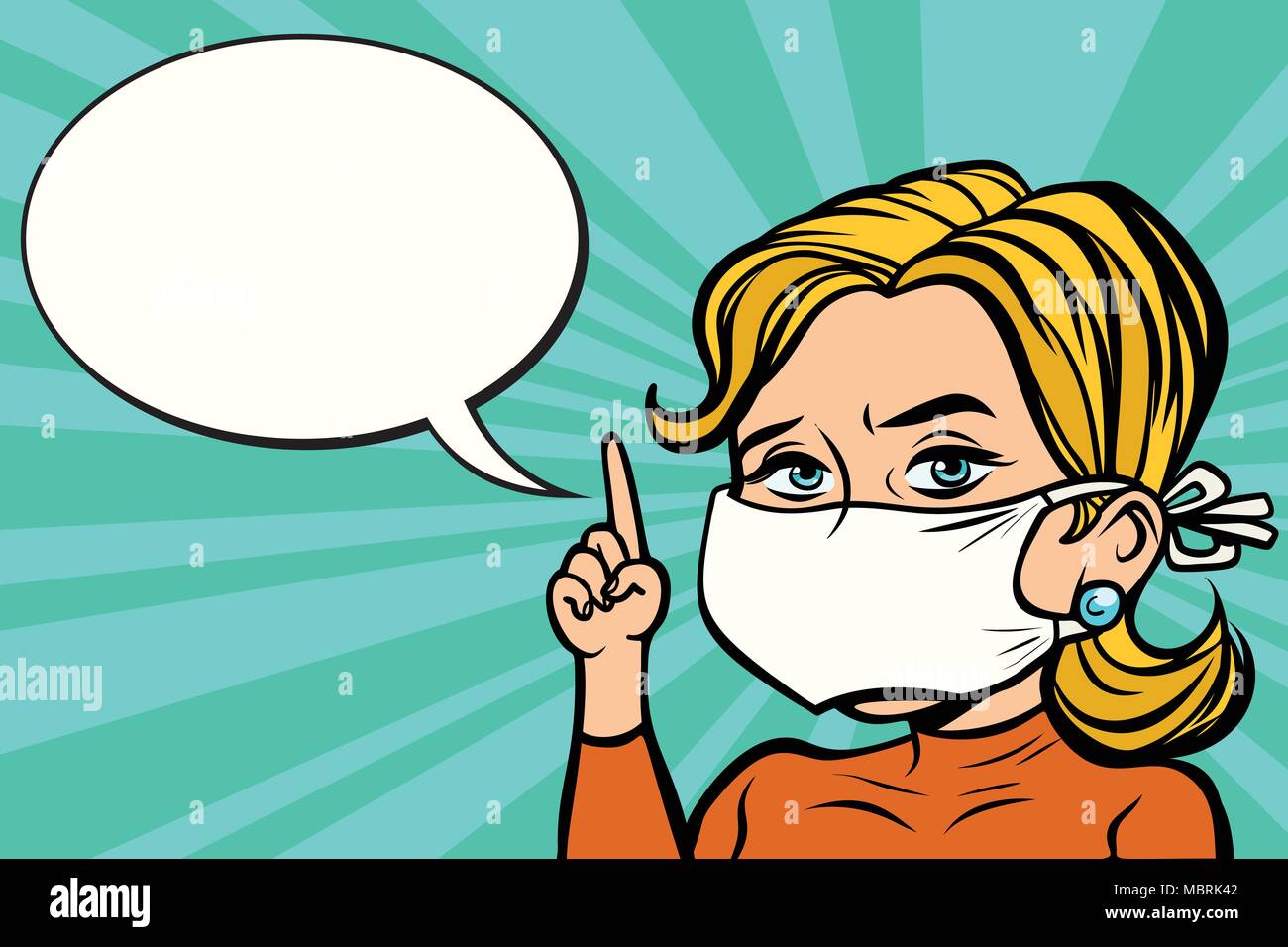 Woman in medical mask Stock Vector