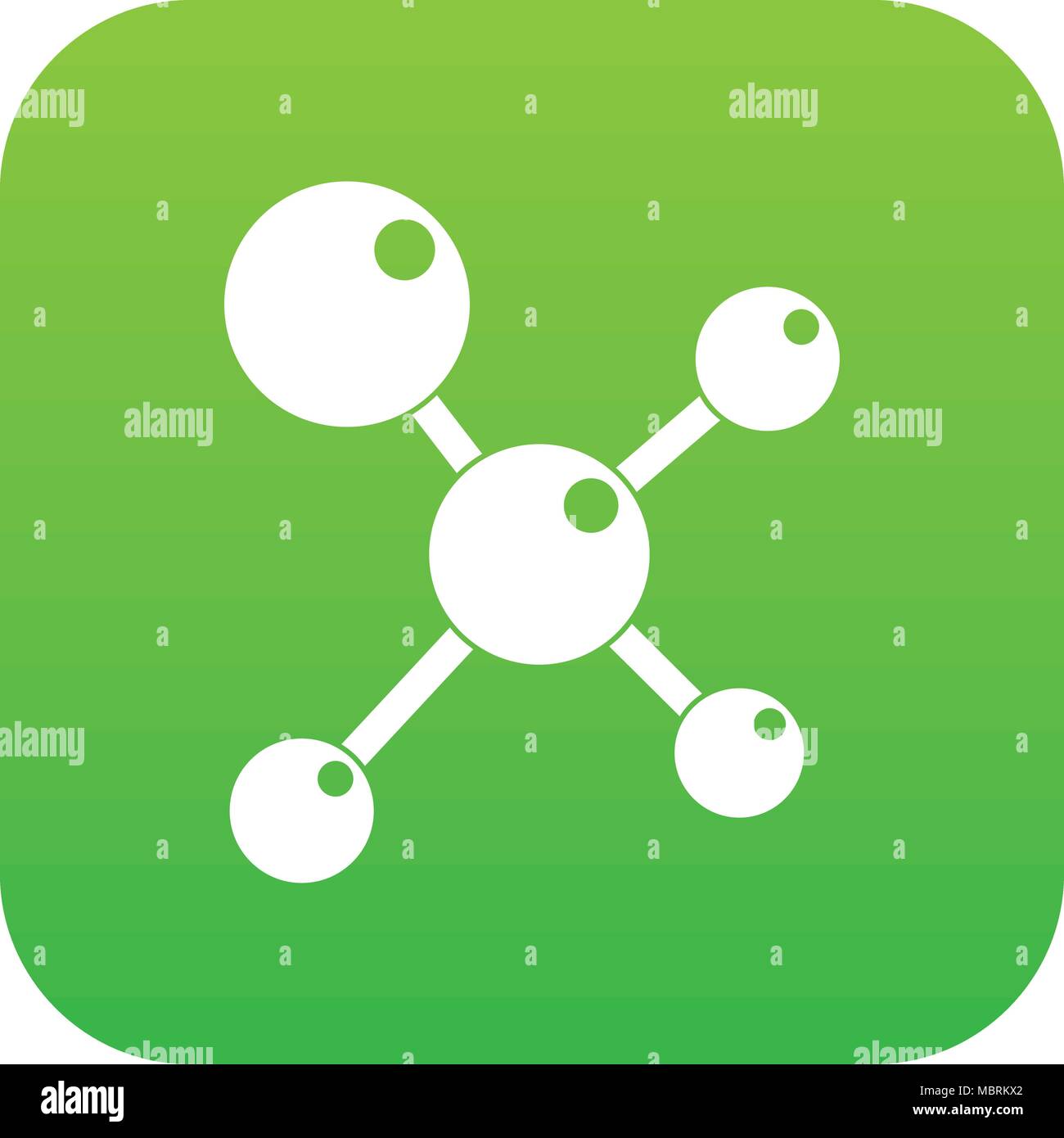 Chemical and physical molecules icon digital green Stock Vector Image ...