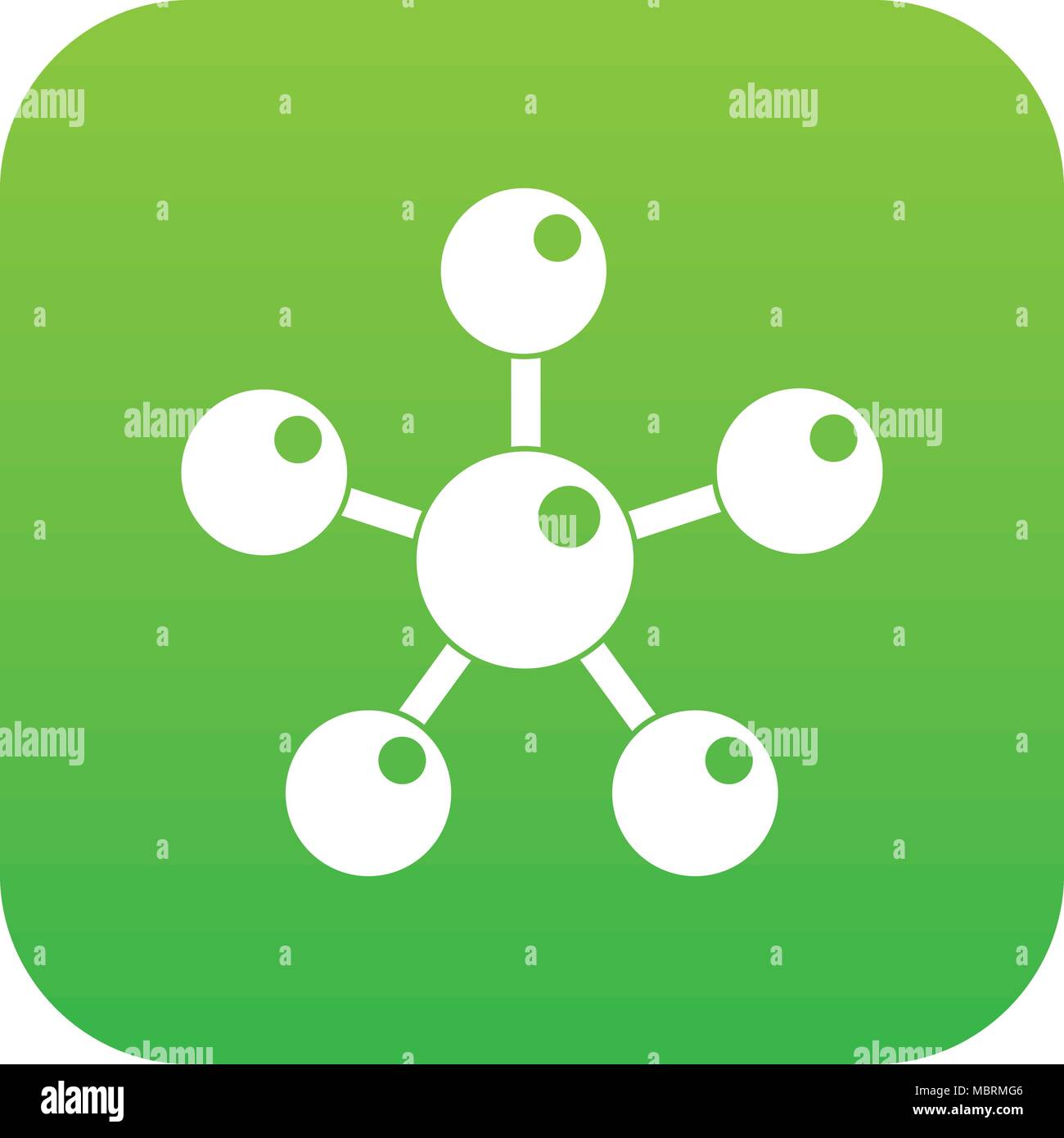 Chemical and physical molecules icon digital green Stock Vector Image ...
