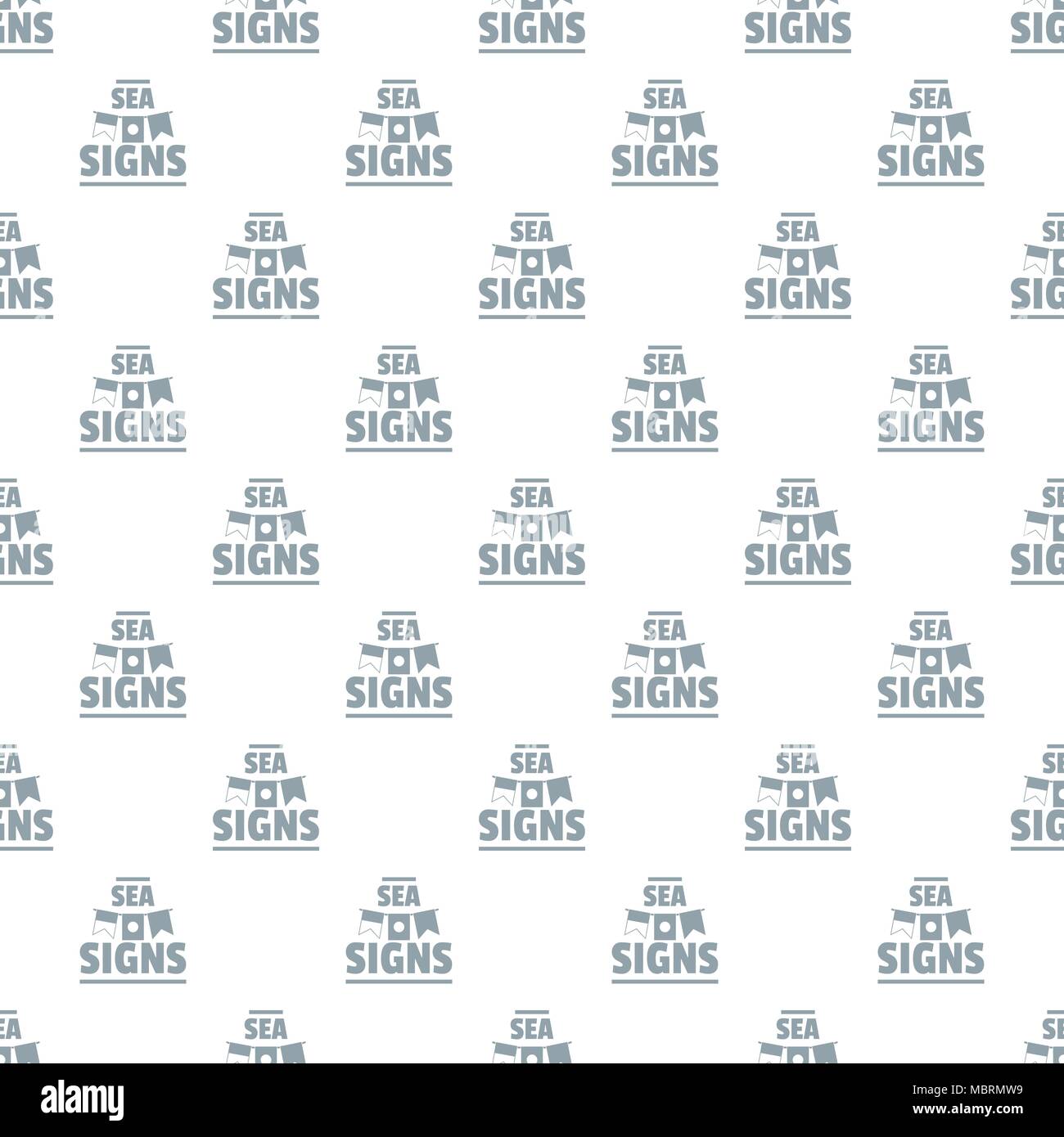 Sea signs pattern vector seamless Stock Vector
