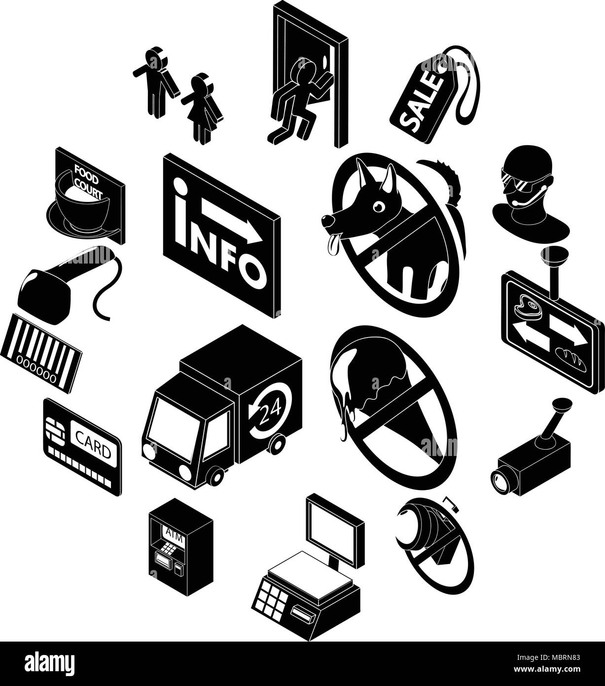 Shop navigation foods icons set, simple style Stock Vector Image & Art ...