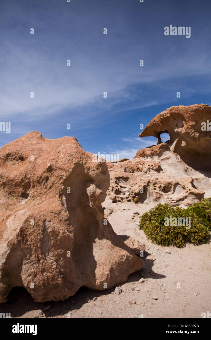 Dali desert at Eduardo Avaroa Andean Fauna National Reserve in Bolivia Stock Photo