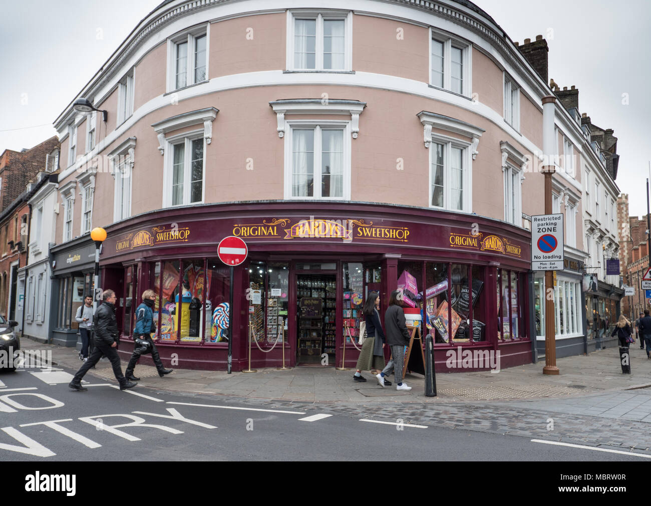 The shop frontage of Hardy's Traditional Sweet Shop in St Johns St