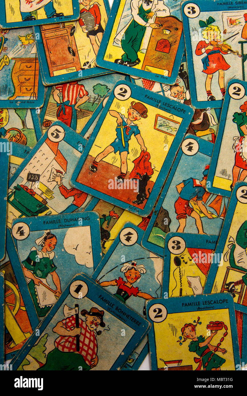 Old french card games Stock Photo Alamy