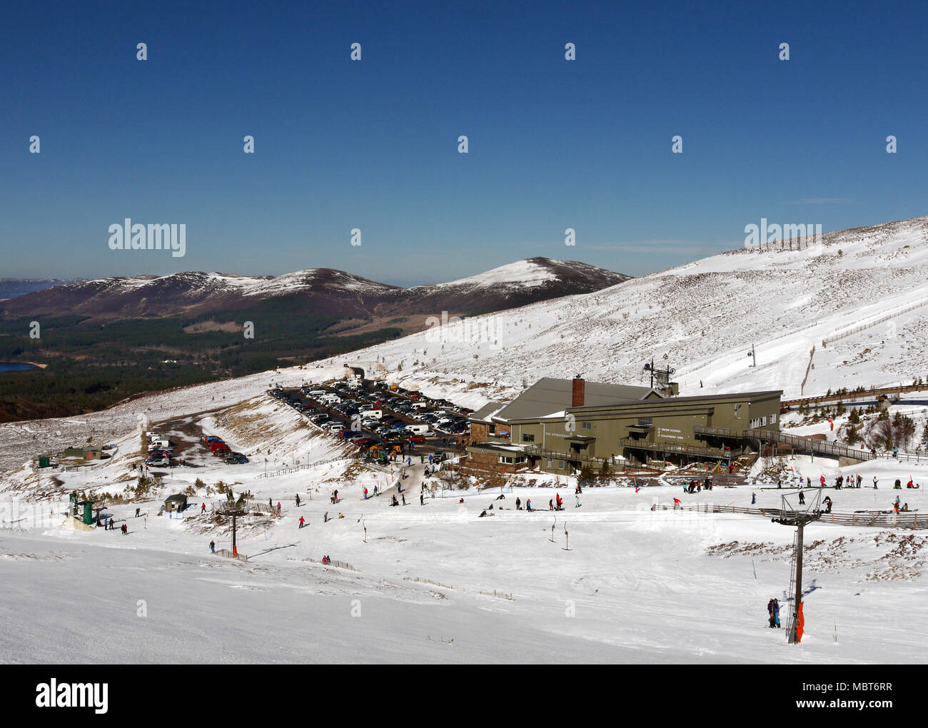 Cairngorm Mountain ski resort in Scotland Stock Photo