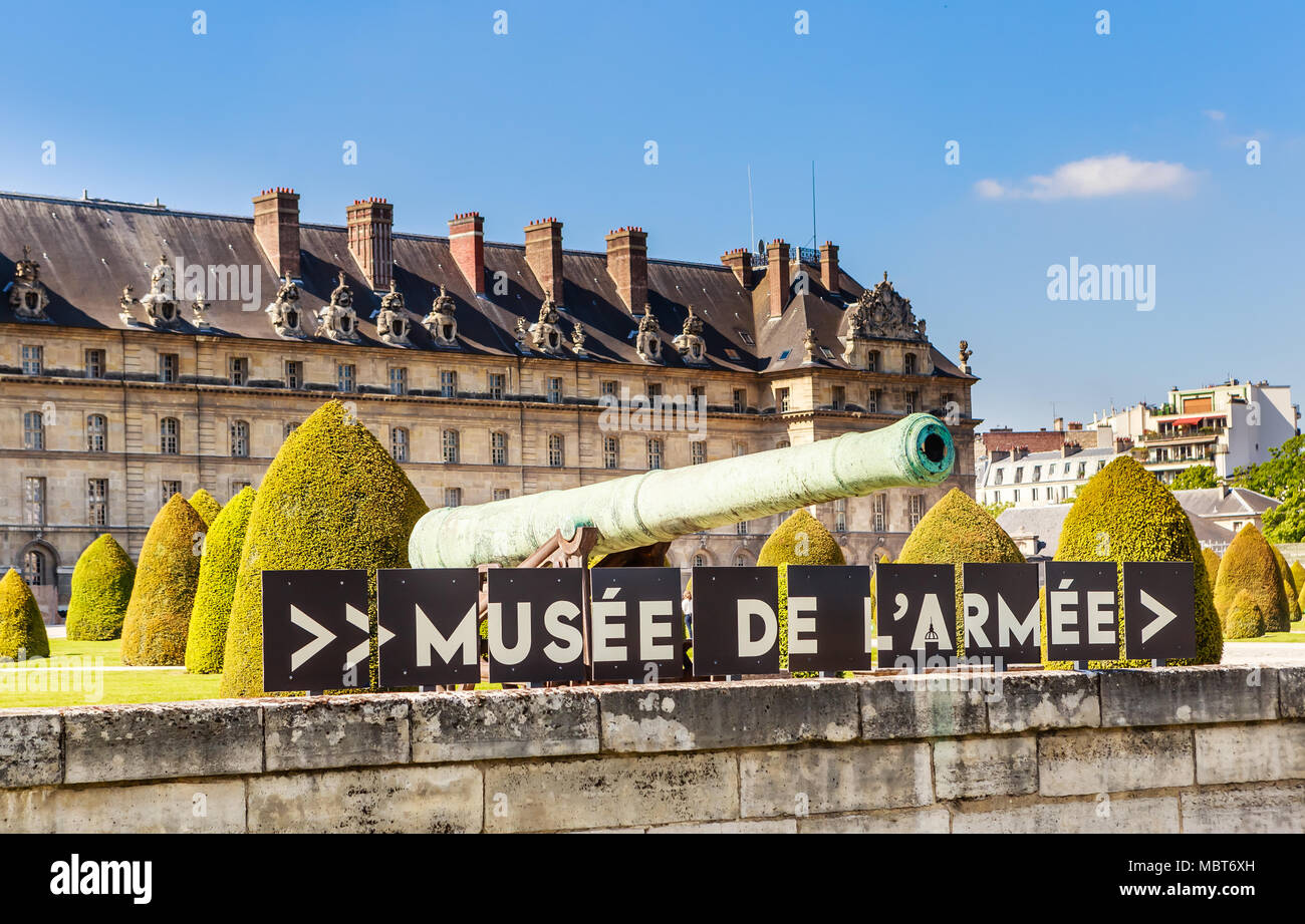 The National Residence of the Invalids and Army Museum in Paris, France Stock Photo