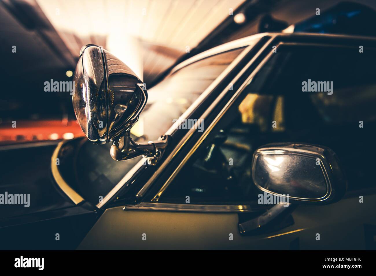 American State Police Interceptor Vehicle Closeup Photo. Stock Photo