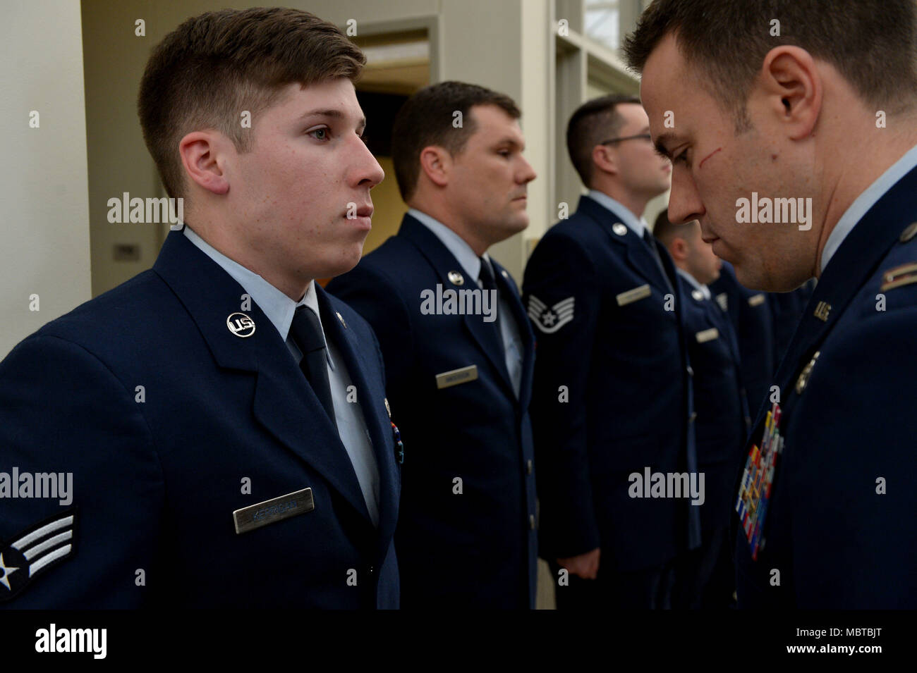 Senior Airman is an enlisted rank in the United States Air Force. An airman assigned as a water and fuels systems maintenance specialist with the 155th Civil Engineering Squadron stands at attention Senior Airman is an enlisted rank in the United States Air Force. An airman assigned as a water and fuels systems maintenance specialist with the 155th Civil Engineering Squadron stands at attention