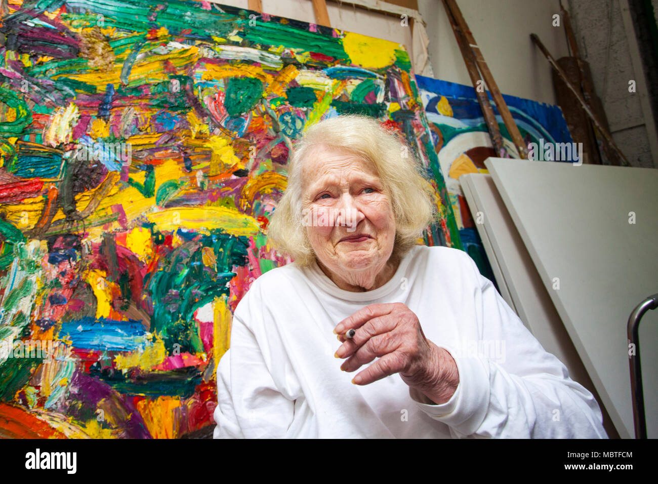 Gillian Ayres, artist, who has died recently Stock Photo