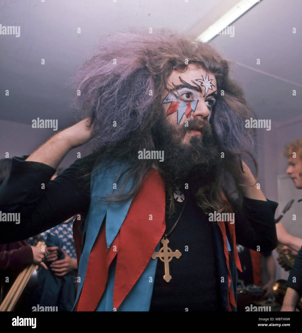 WIZZARD UK rock group with Roy Wood in 1974. Stock Photo