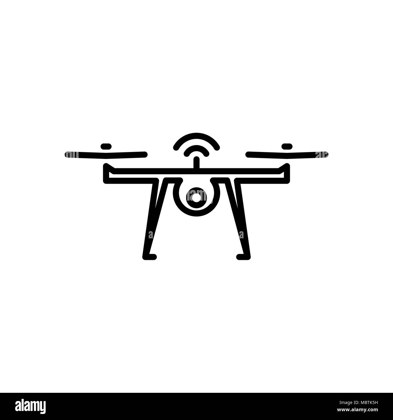 Air drone icon simple flat vector illustration. Stock Vector
