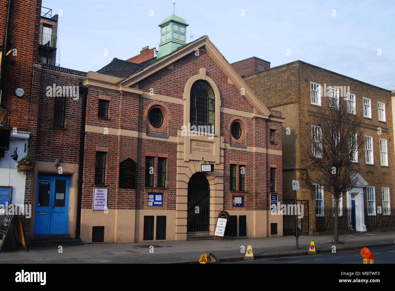 Baptist Church in London, UK Street View Stock Photo