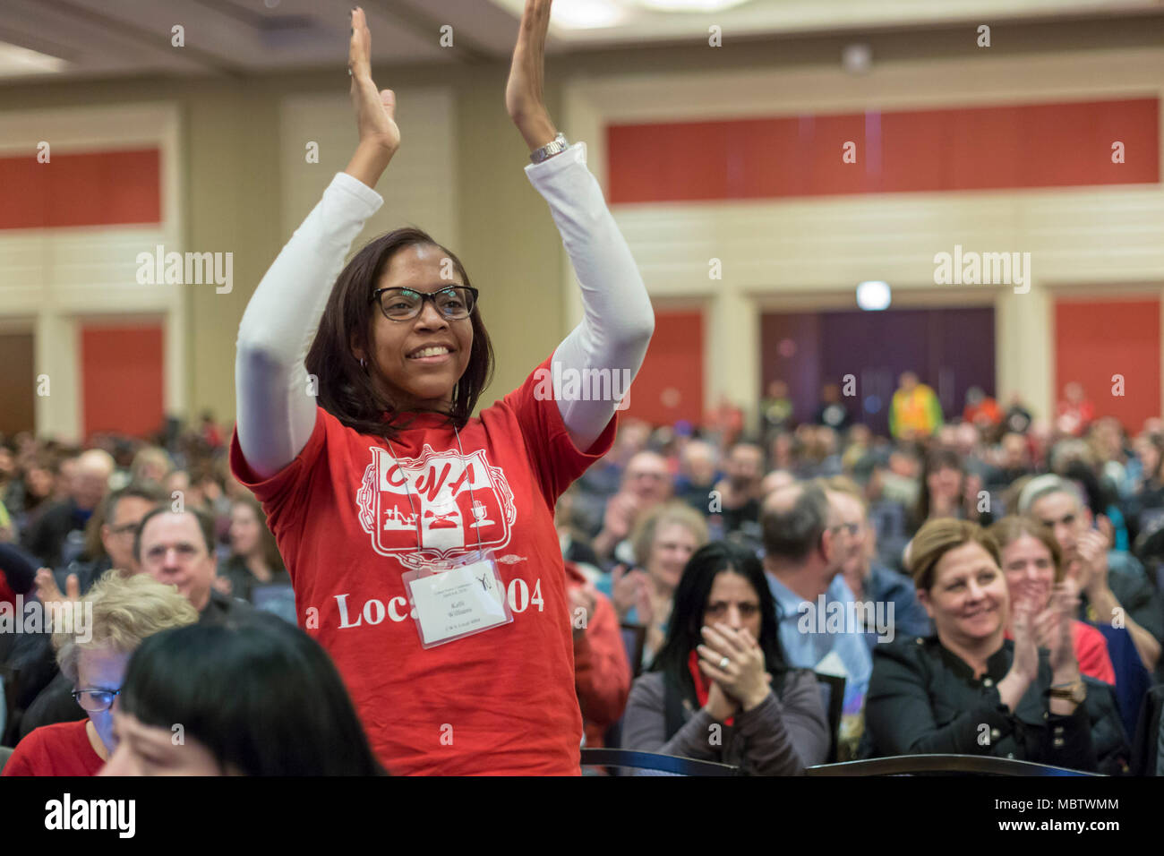 Chicago, Illinois - Three thousand rank and file union activists from across the United States and beyond gathered at the biannual Labor Notes conference to discuss how to revitalize the labor movement. Stock Photo