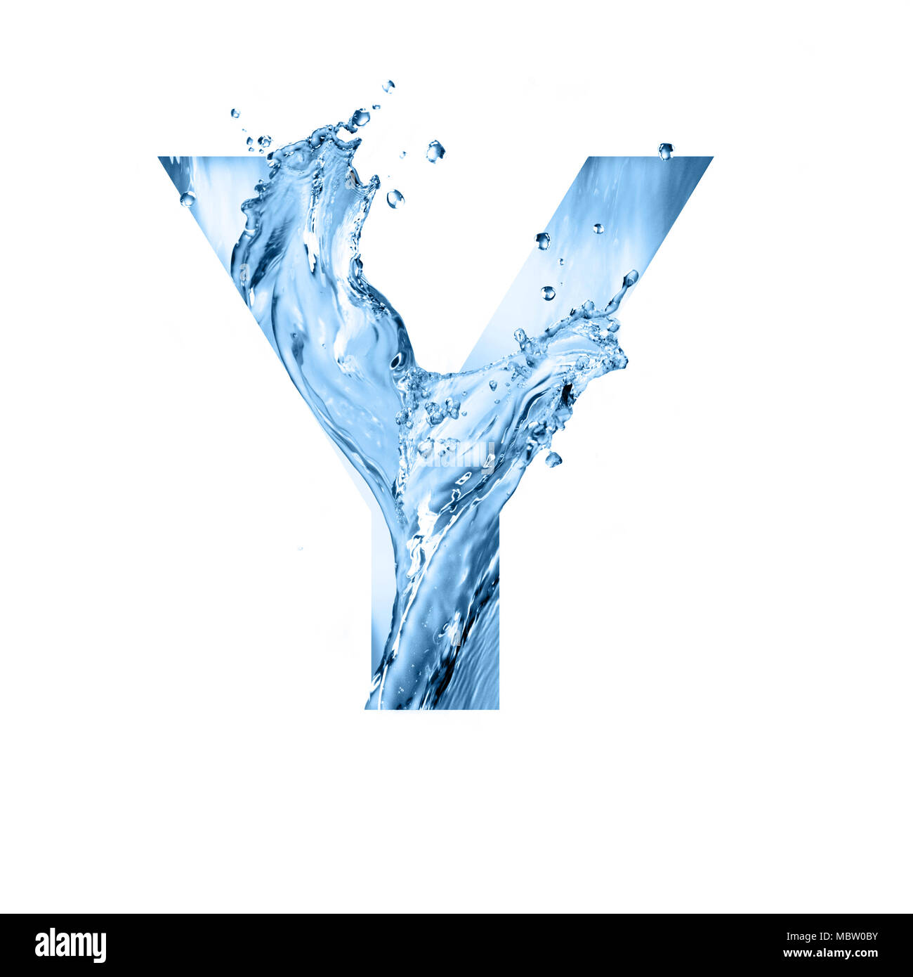 Water letter y hi-res stock photography and images - Alamy