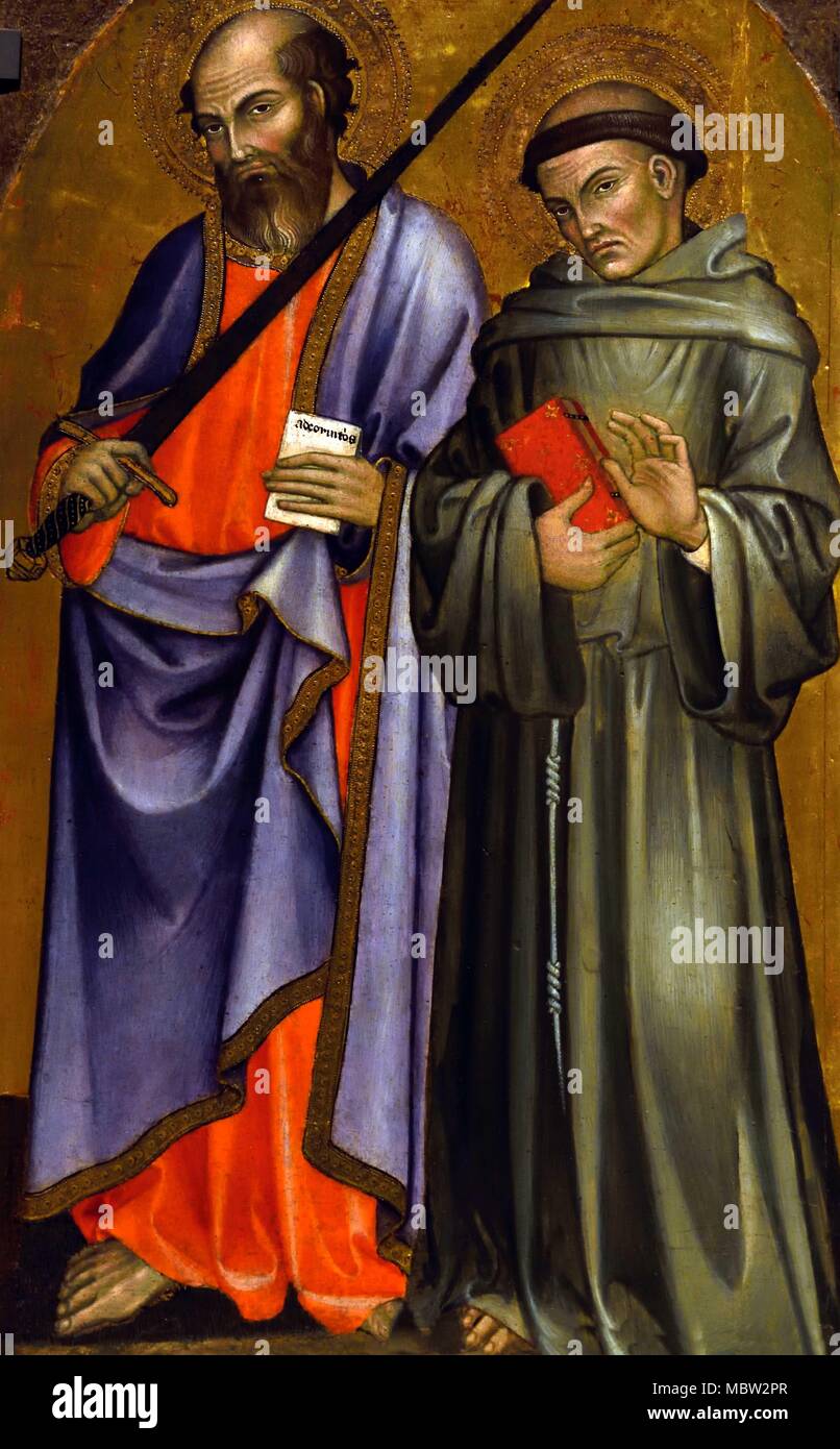 St Francis And St Peter, By Taddeo Di Bartolo (ca 1363-1422) 14th -15th 