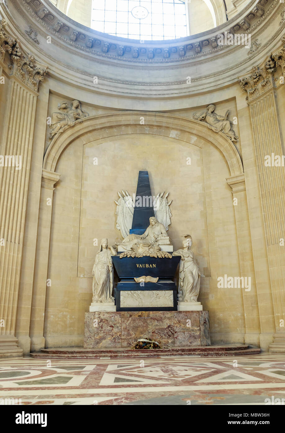 The National Residence of the Invalids. Marshal Vauban's tomb. Paris, France Stock Photo