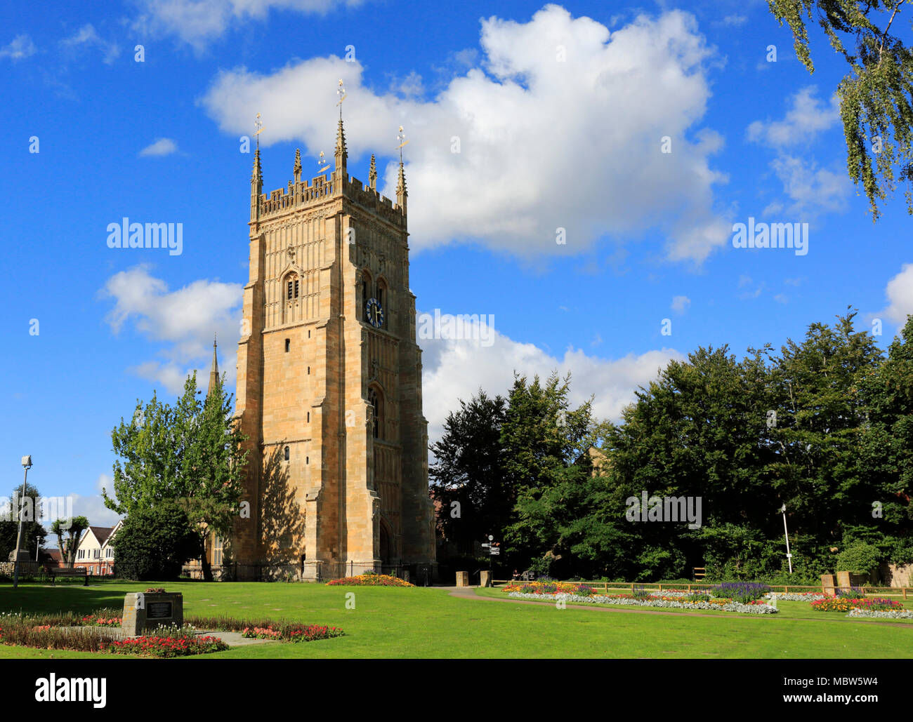 The AbbeyBell Tower, Abbey  Park, Evesham, Worcestershire, England, Europe Stock Photo