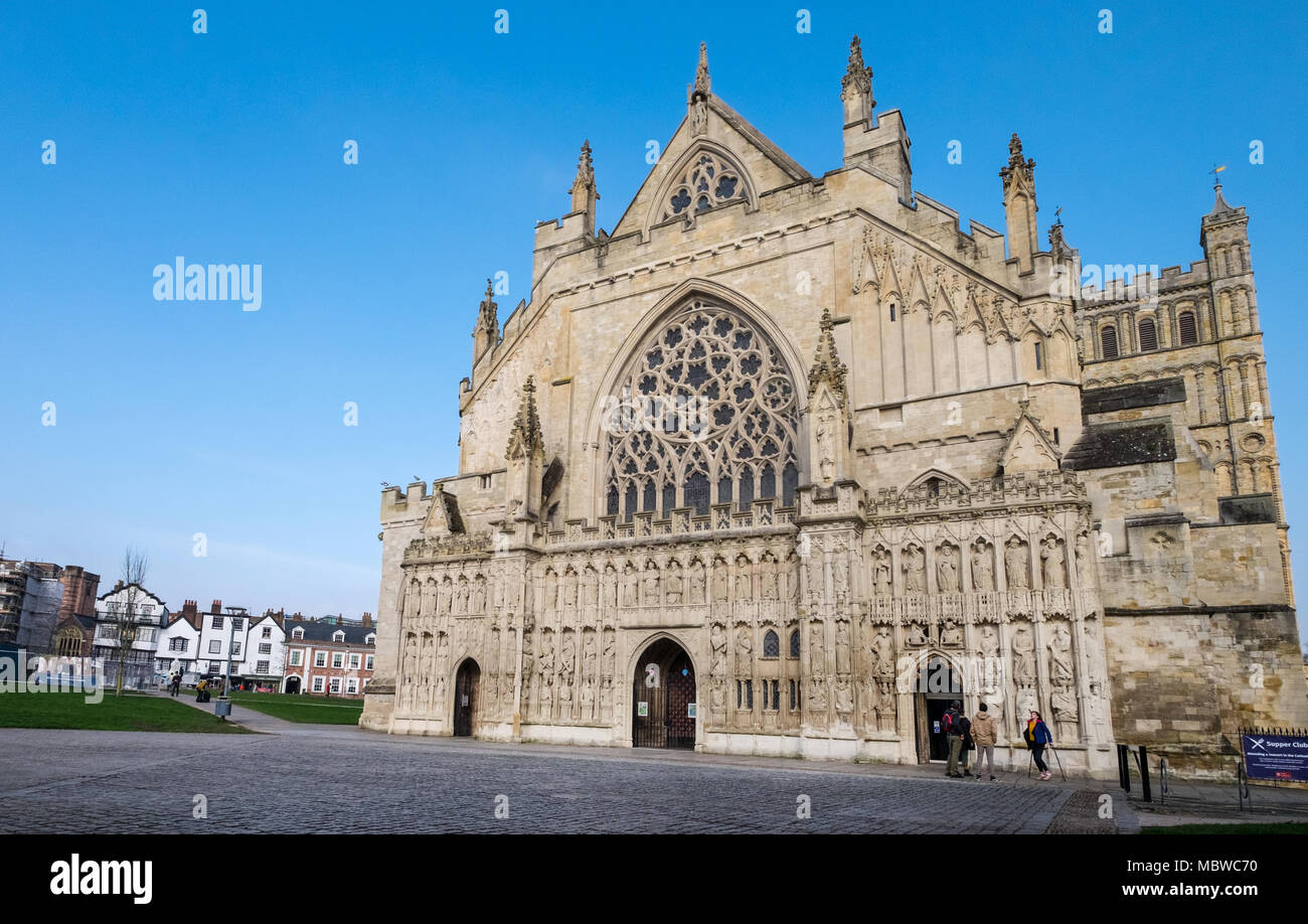 Exeter Cathedral, Exeter, Devon, UK Stock Photo