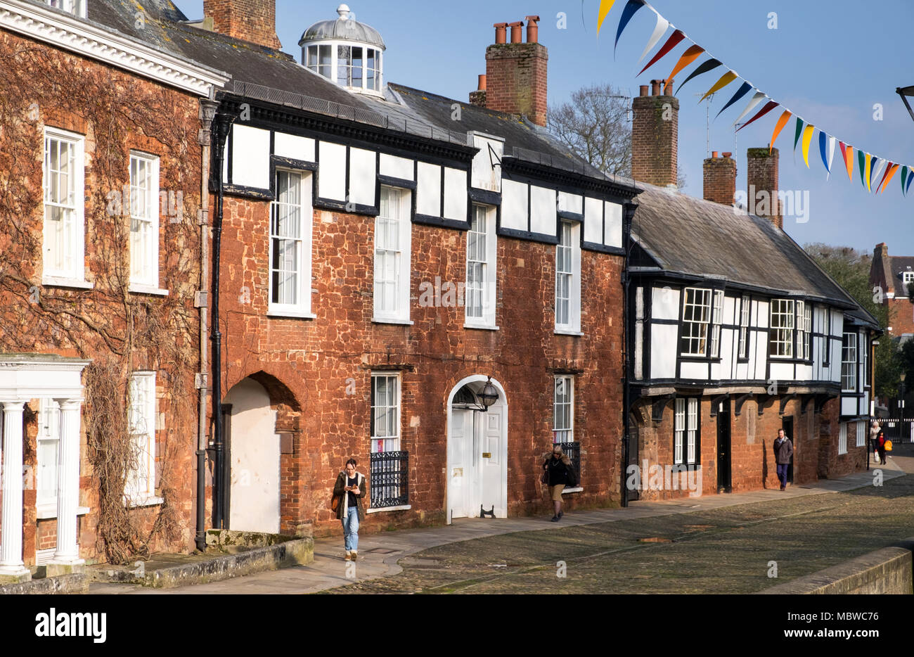 Cathedral Close, Exeter, Devon, UK Stock Photo