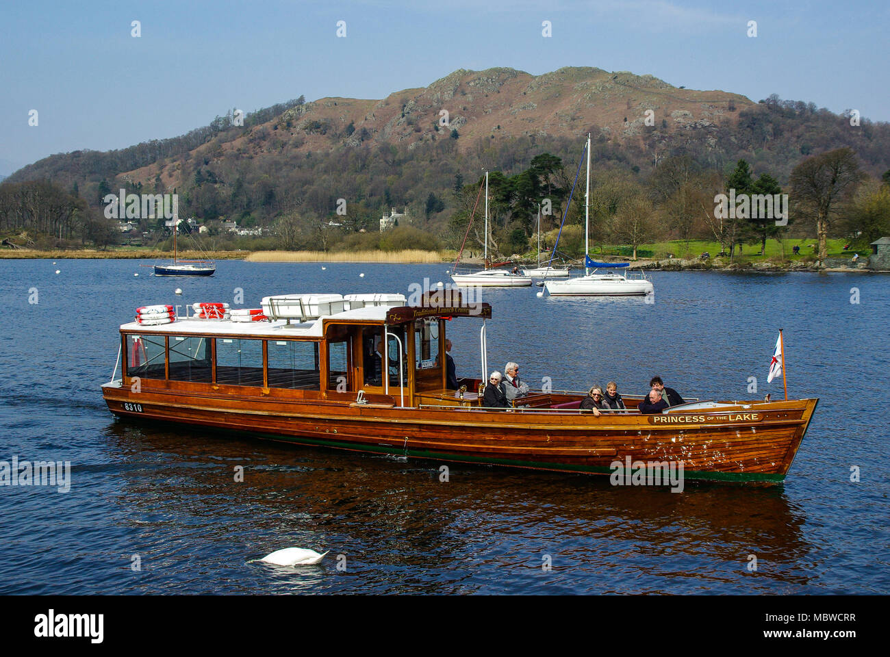 Princess of the Lake pleasure boat with passengers on Lake Windermere