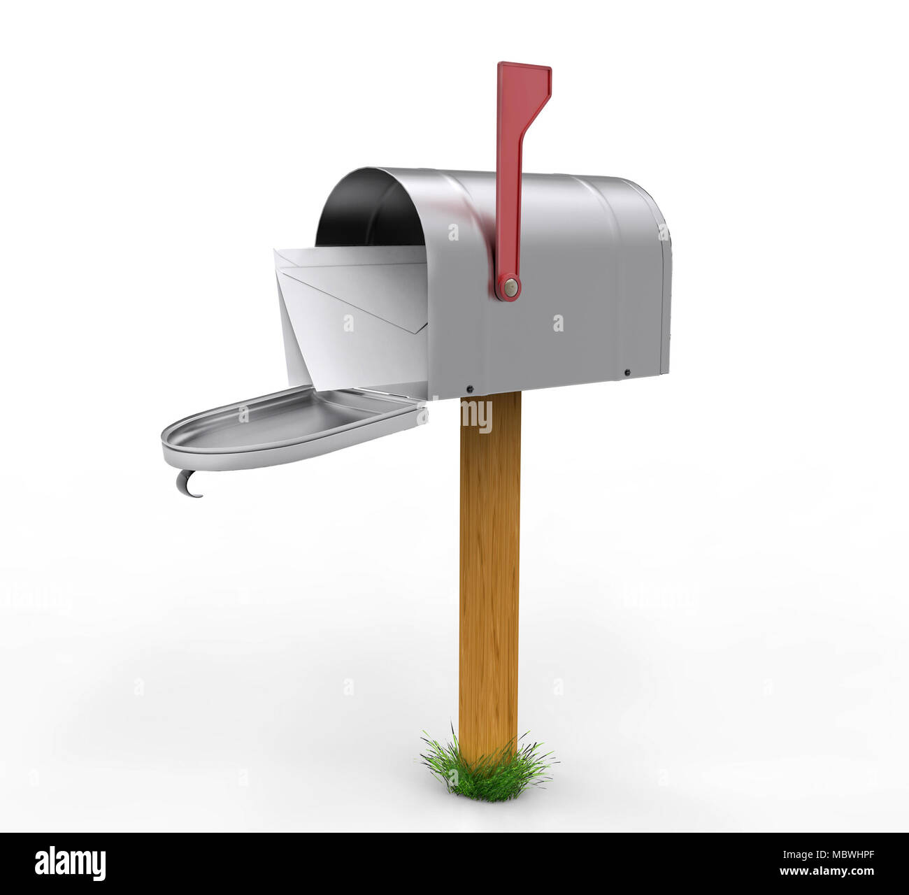 Open mailbox with letter (clipping path included) Stock Photo by ©panama555  89598736