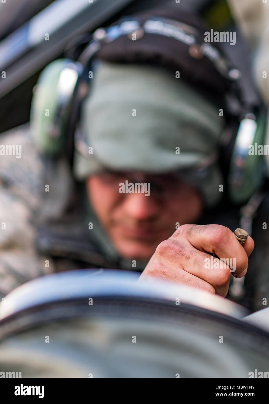 U.S. Air Force hydraulics journeyman of the 101st Air Refueling Wing