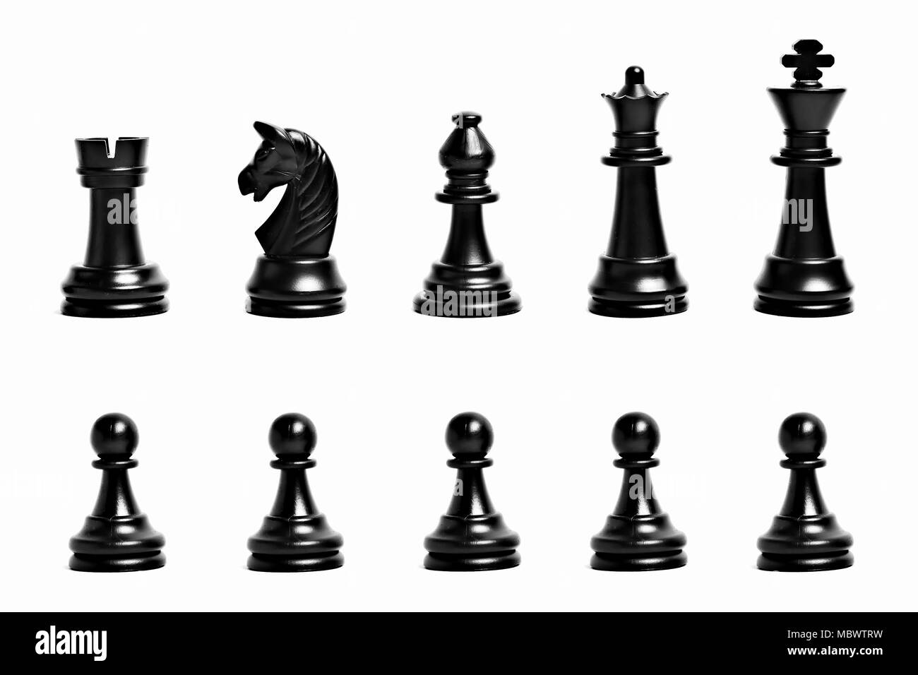 Chess figures isolated on a white background Stock Photo - Alamy