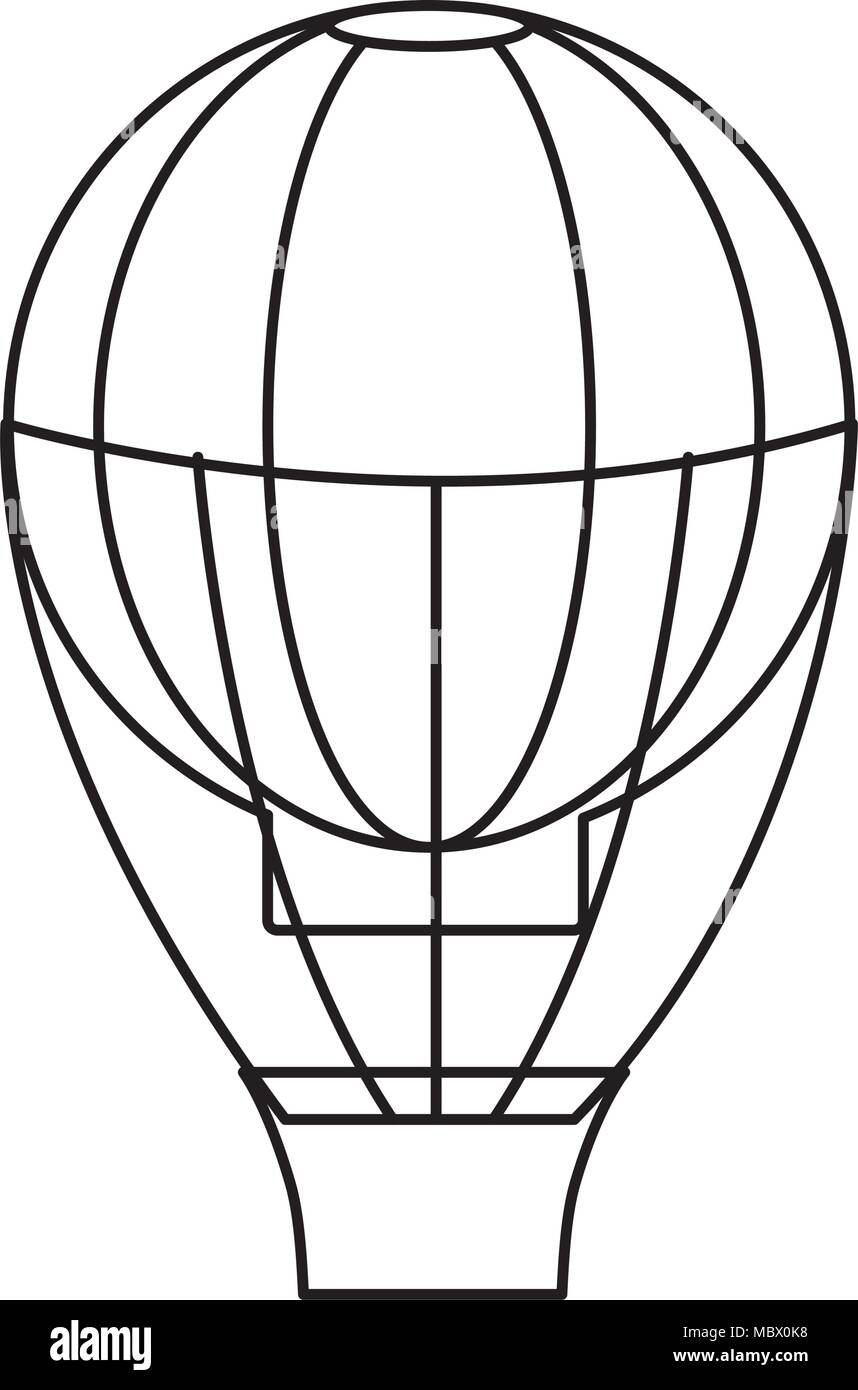 hot air balloon icon over white background, vector illustration Stock ...