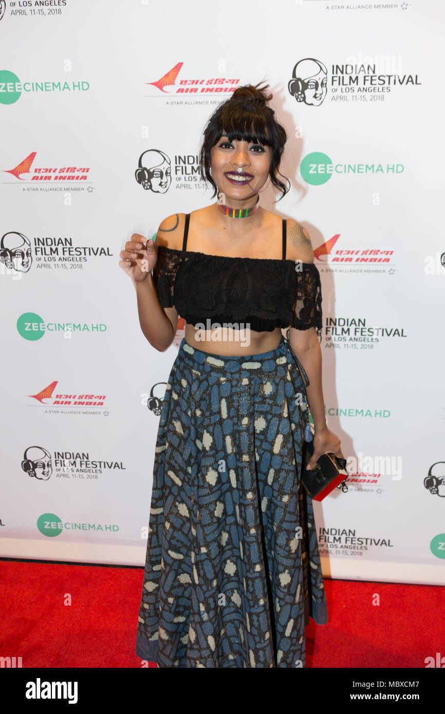 Los Angeles, USA. 11th April, 2018. Reema Sengupta, Director (Counterfeit Kunkoo), at Opening Night Red Carpet for the Los Angeles premiere of IN THE SHADOWS at the Indian Film Festival of Los Angeles in Regal LA LIVE: A Barco Innovation Center. Credit: Vladimir Yazev/Alamy Live News. Stock Photo